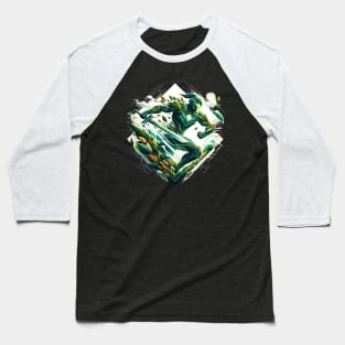 Guardian of Green: Futuristic Eco Warrior Baseball T-Shirt